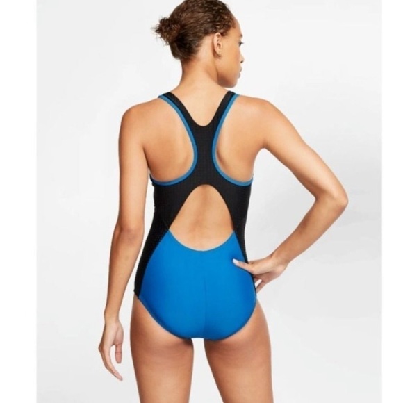 Nike Women's Sport Mesh Swimsuit blue and black size small. - Picture 5 of 6